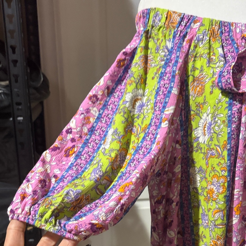 Easel NWT  Sz S Floral Off-Shoulder Maxi Dress - Picture 5 of 13